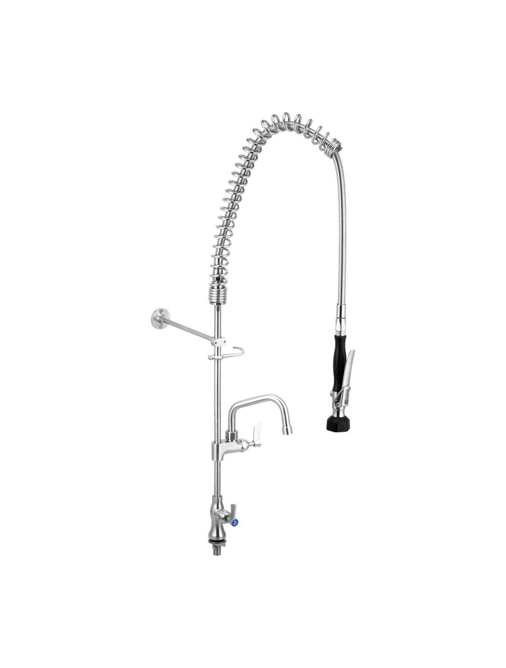 Stainless Steel Single Hob Mount Pre-Rinse with Pot Filler