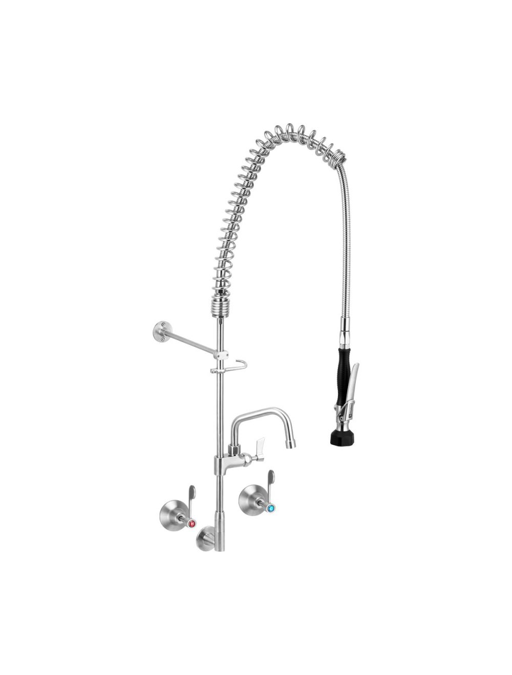 Stainless Steel Wall Stops And Elbow Pre Rinse Unit With Pot Filler