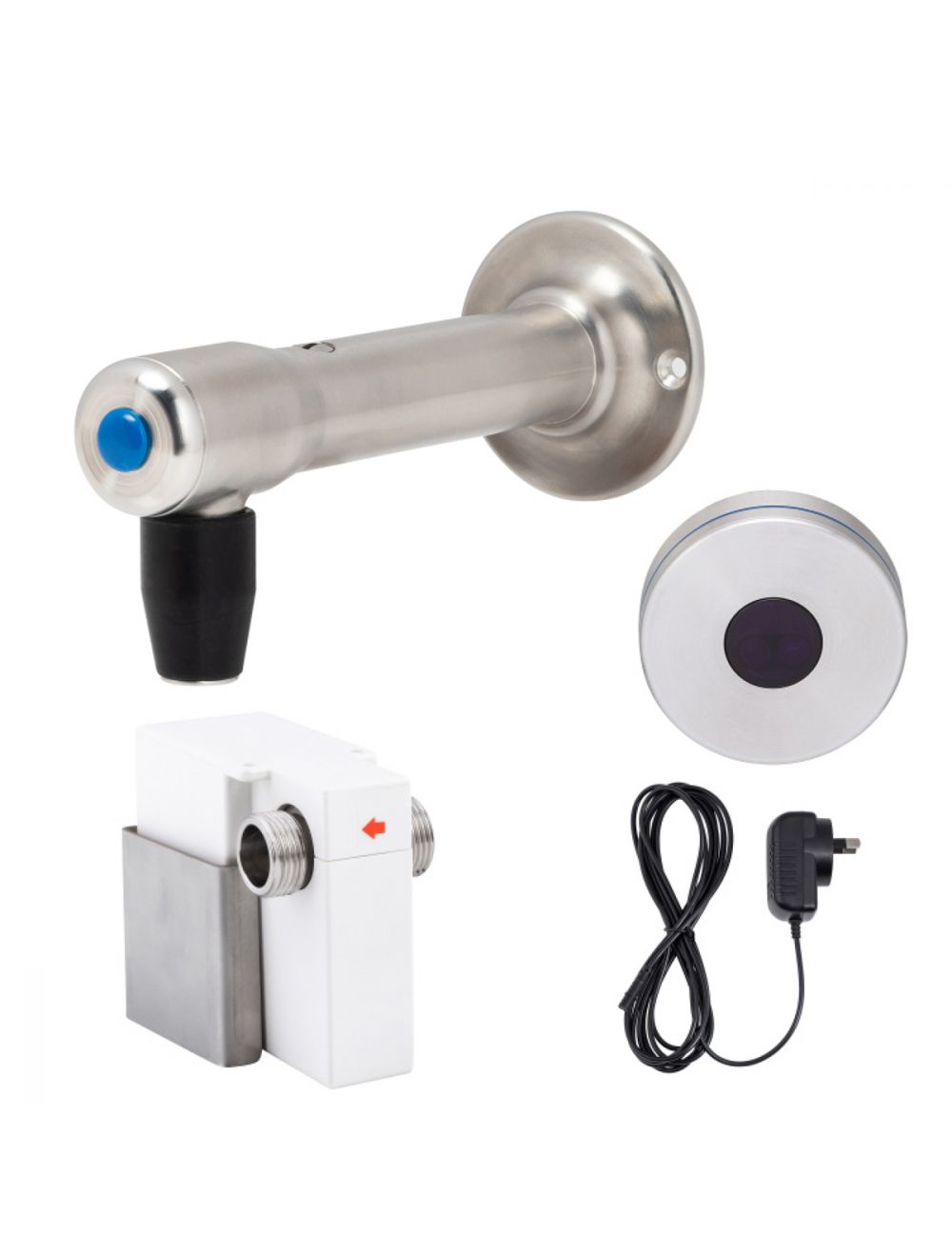 Wall-Mount Bottle Filler with Hob-Mount Sensor Mains Powered