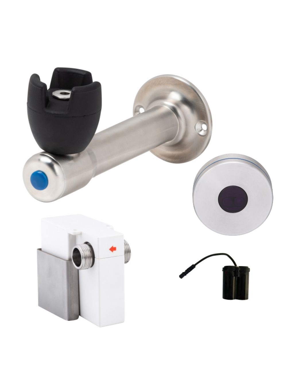 90 Degree Silicone Mouthguard Bubbler with Hob-Mount Sensor Battery Operated