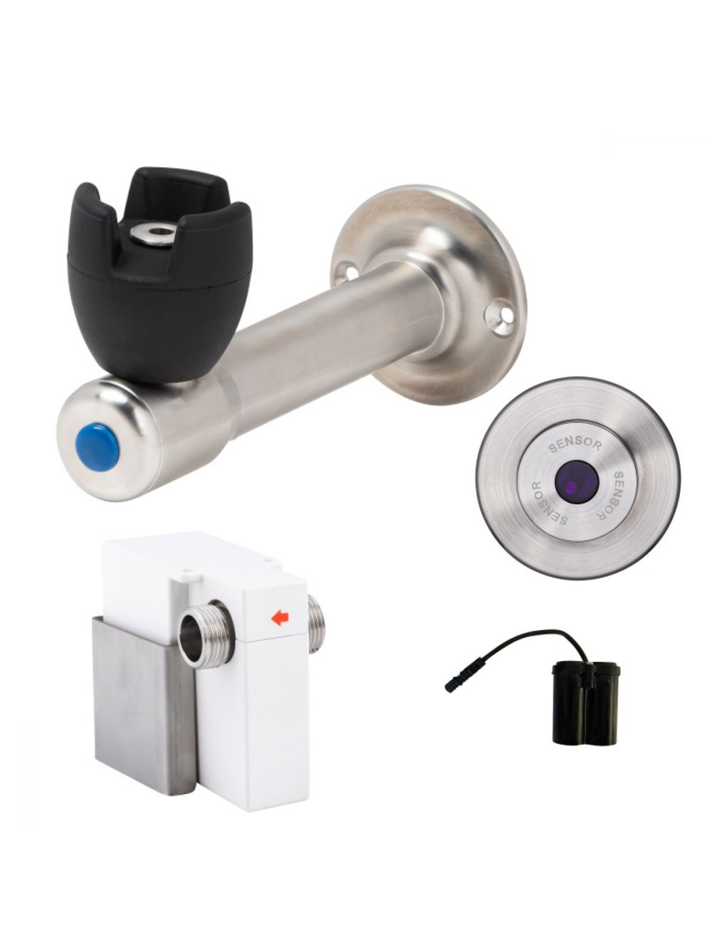 90 Degree Silicone Mouthguard Bubbler with Wall-Mount Sensor Battery Operated