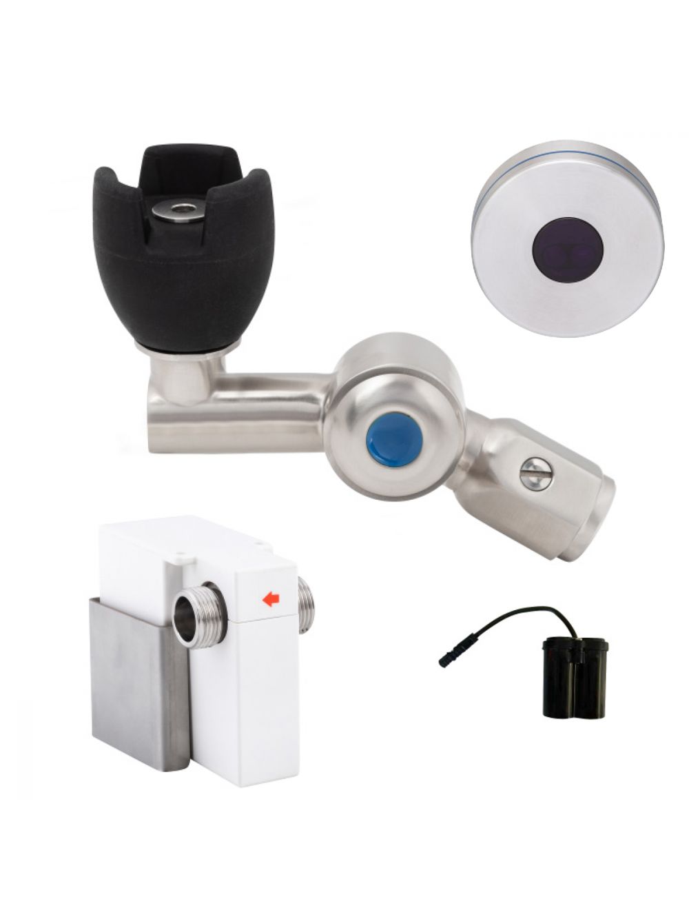 45 Degree Silicone Mouthguard Bubbler with Hob-Mount Sensor Battery Operated