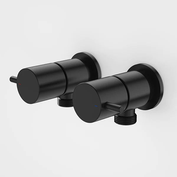 Luna Lever Washing Machine Tap Set Black