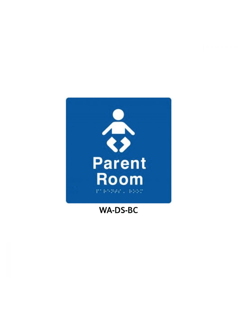 Braille Sign Parents Room (Blue)