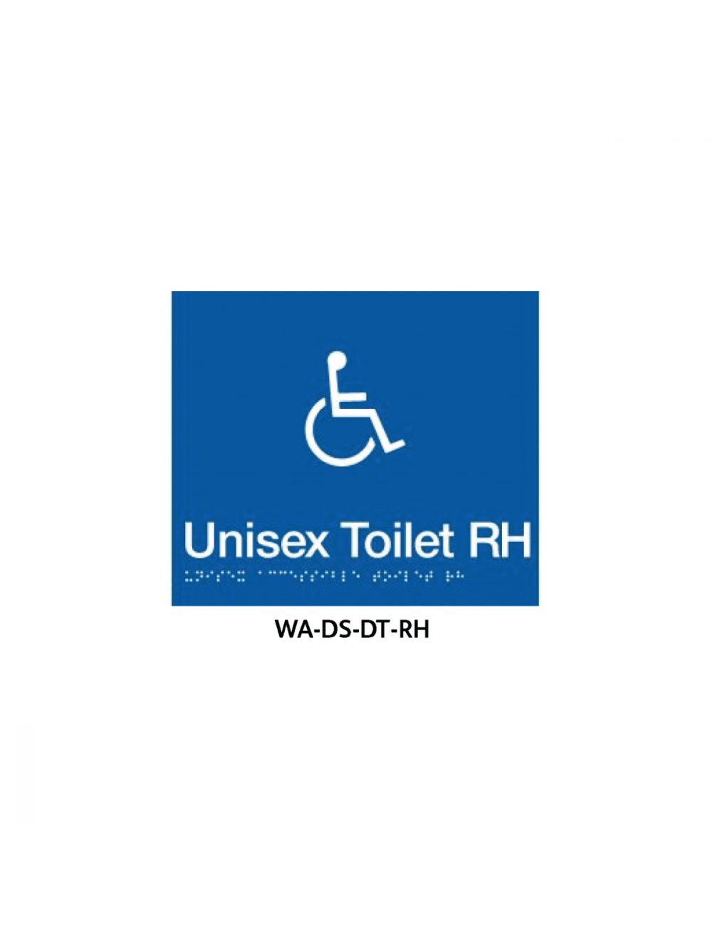 Braille Sign Unisex Disabled RH (Blue)