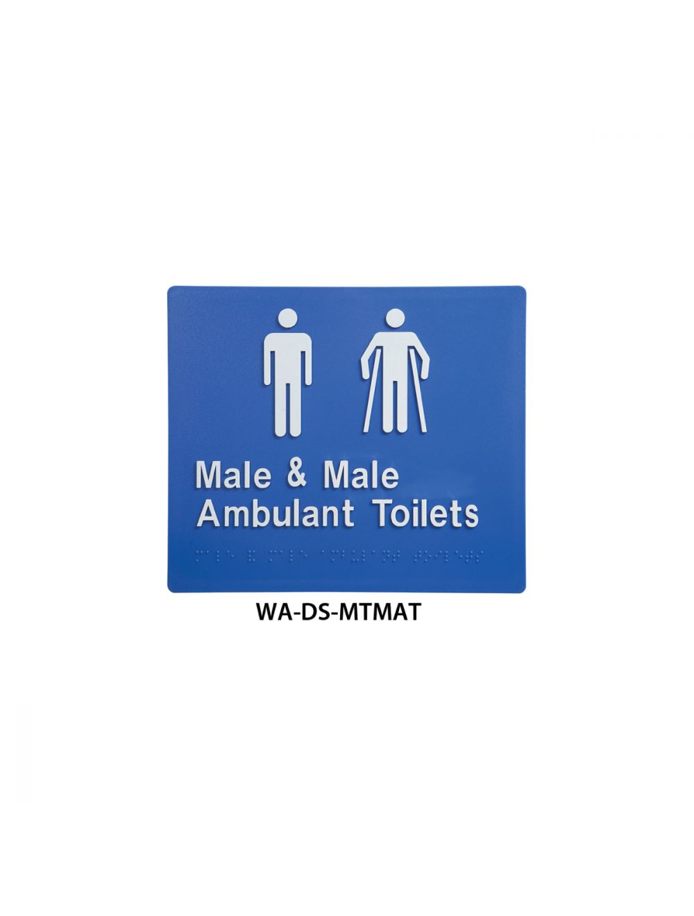 Braille Sign Male and Male Ambulant Toilet (Blue)