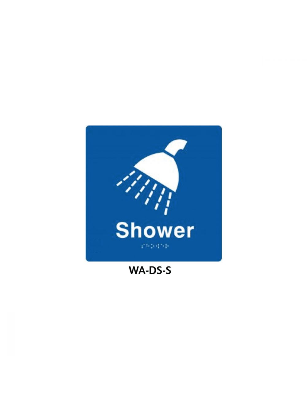 Braille Sign Shower (Blue)