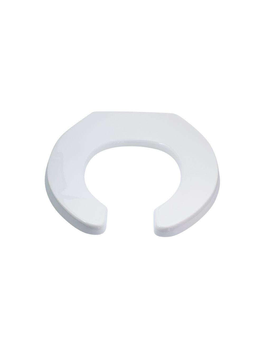 Single Flap Open Front Toilet Seat (White)