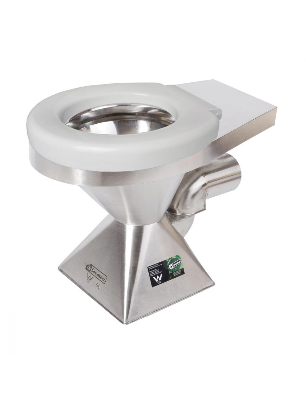 Disabled Pedestal Toilet Pan - P Trap with Assistance Single Flap White Toilet Seat