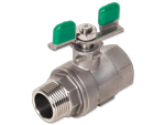 2-Piece Stainless Steel Ball Valve M&F BSP, T Handle - WaterMarked PN40