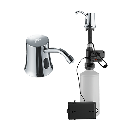 SOAP DISPENSER, AUTOMATIC LIQUID 1L – BENCH MOUNTED, ROVAL™ COLLECTION