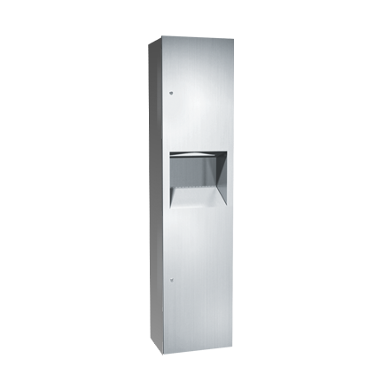PAPER TOWEL DISPENSER & WASTE BIN 26.5L SURFACE MOUNTED, SIMPLICITY COLLECTION