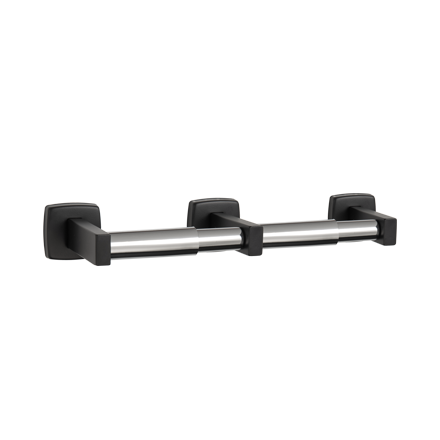 TOILET PAPER DISPENSER, DOUBLE SURFACE MOUNTED, MATTE BLACK