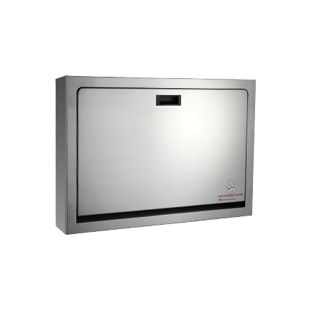 Baby Change Station, Parallel, Full Stainless Steel - Surface Mount, Roval™ Collection