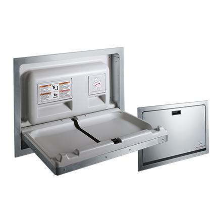 Baby Change Station, Parallel, Full Stainless Steel - Recessed, Roval Collection