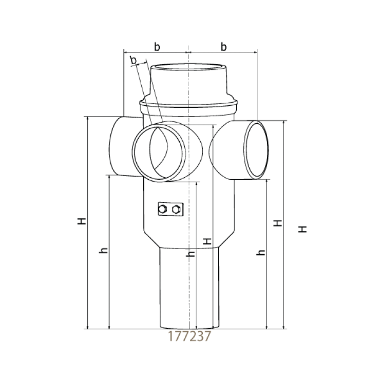 Ensign Fittings - Stack Fitting 3 Inlet