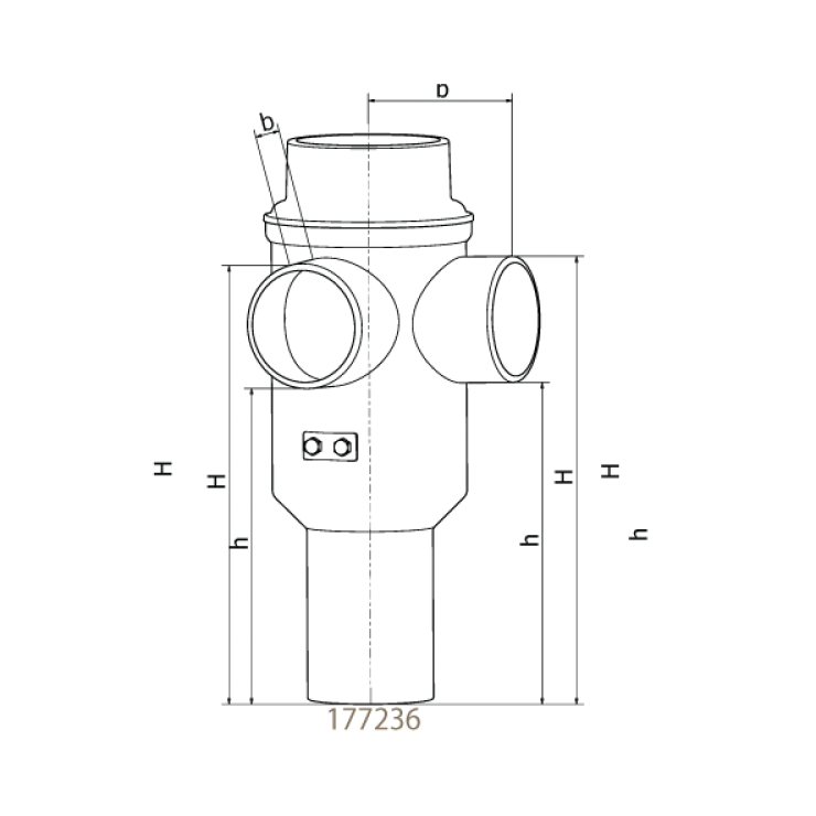 Ensign Fittings - Stack Fitting 3 Inlet