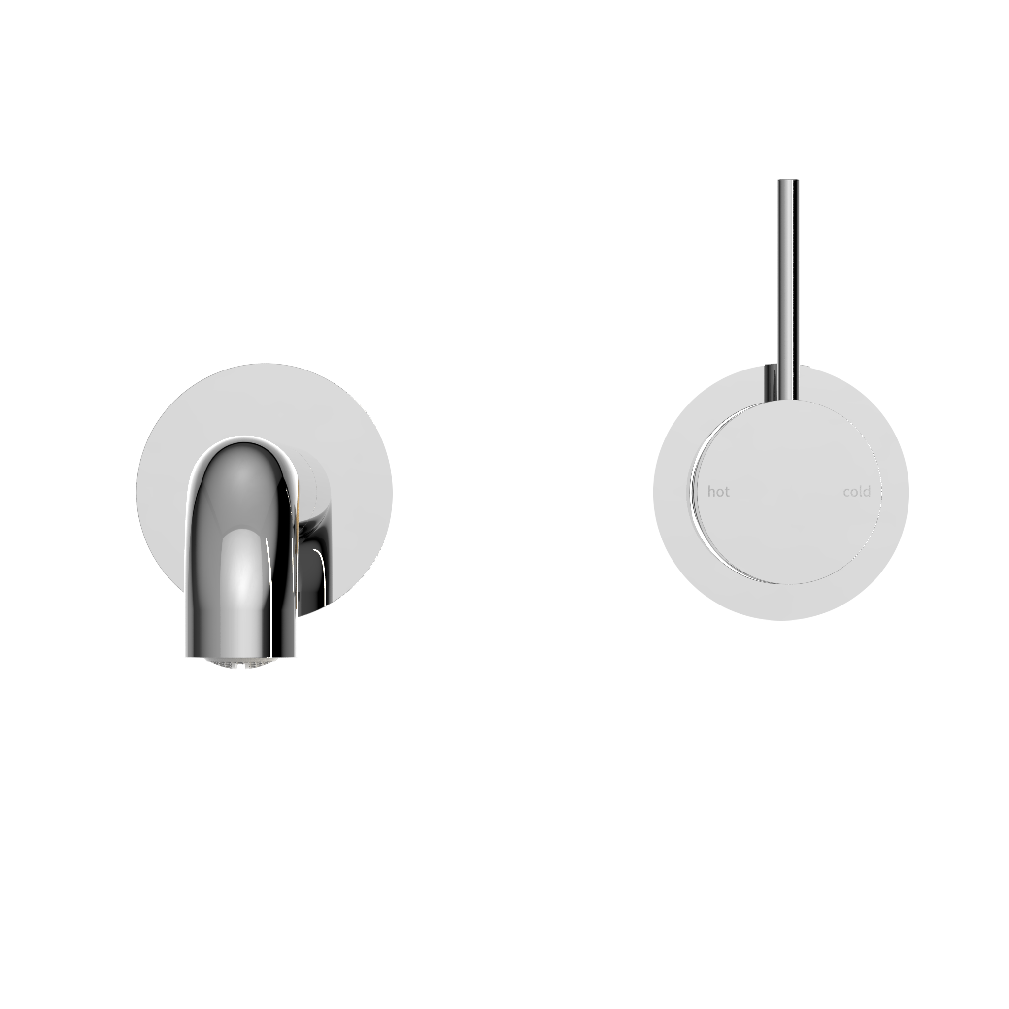 Mecca Wall Basin Mixer Handle Up 160mm