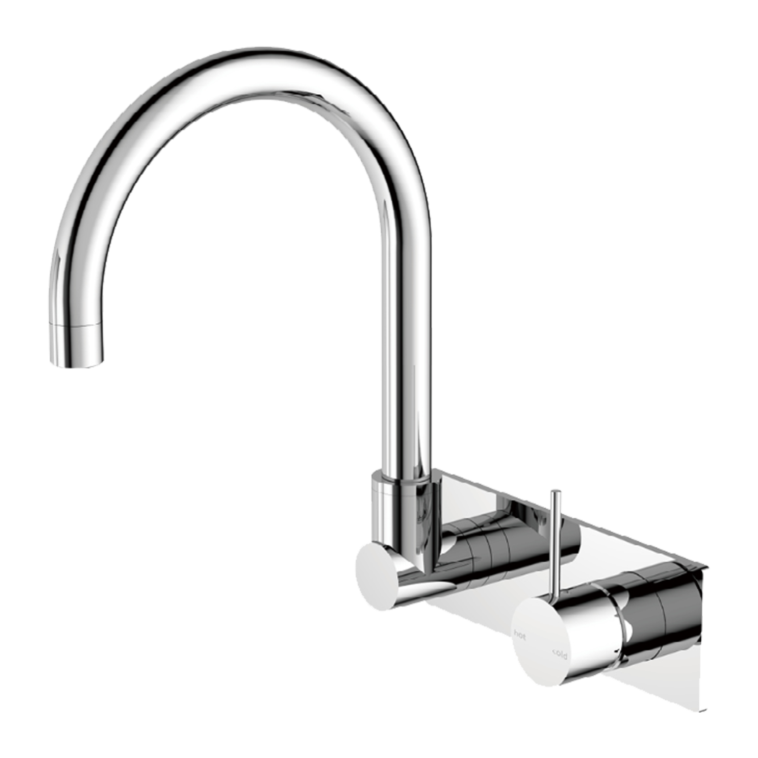 Mecca Wall Basin Mixer Handle Up
