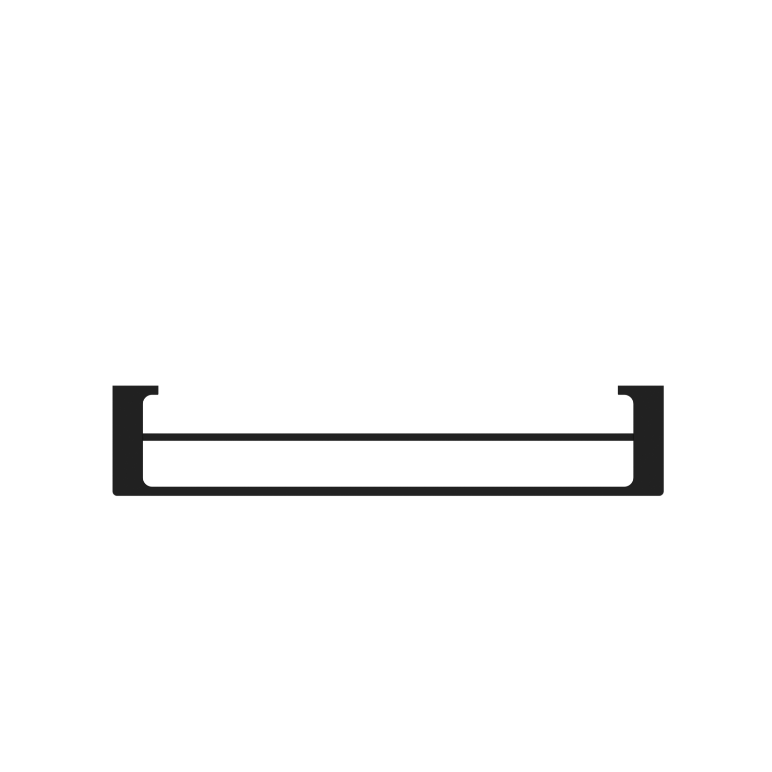 Pearl Double Towel Rail 800mm