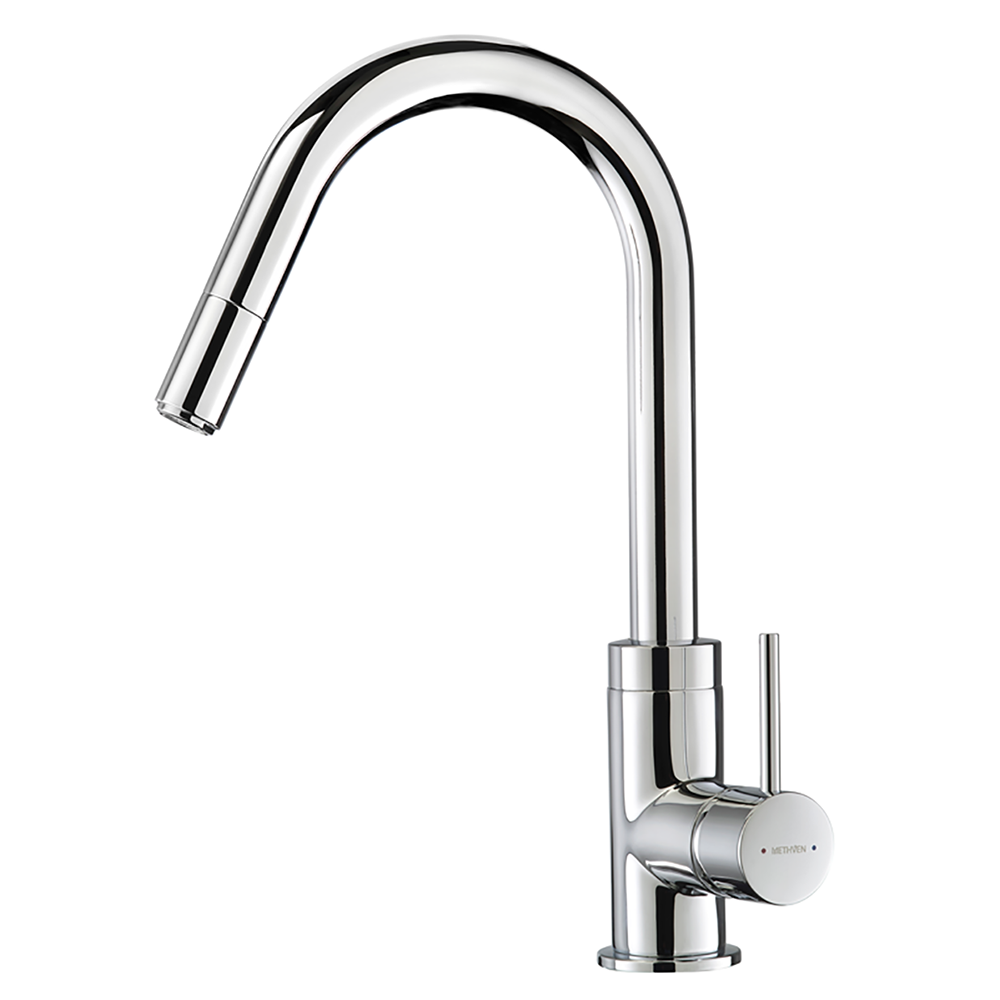 Culinary Gooseneck Pull Out Sink Mixer (Chrome)