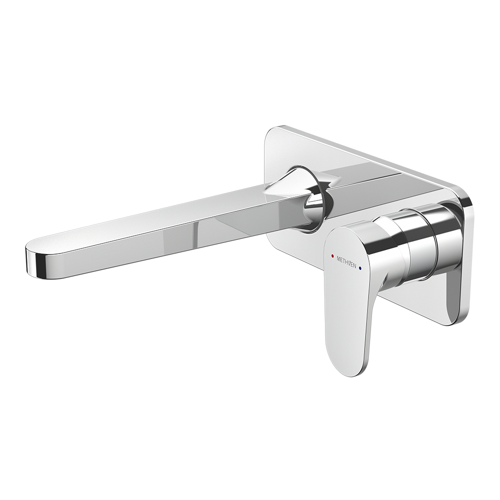 Glide Plate Mount Basin Mixer with 200mm Spout - Chrome