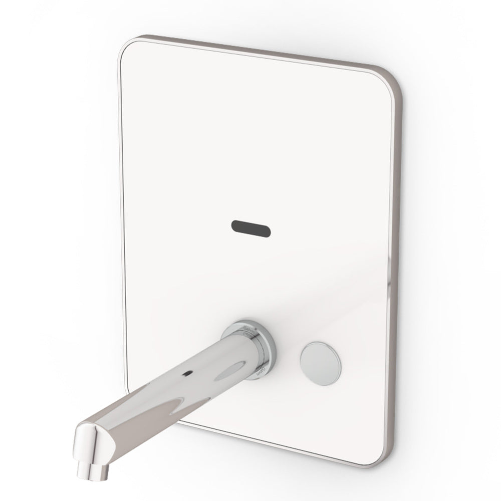CliniMix® Lead Safe™ CMV2 Wall Mounted Handsfree POU, Wave On/Off, Mains, Glass Face Plate with Temp