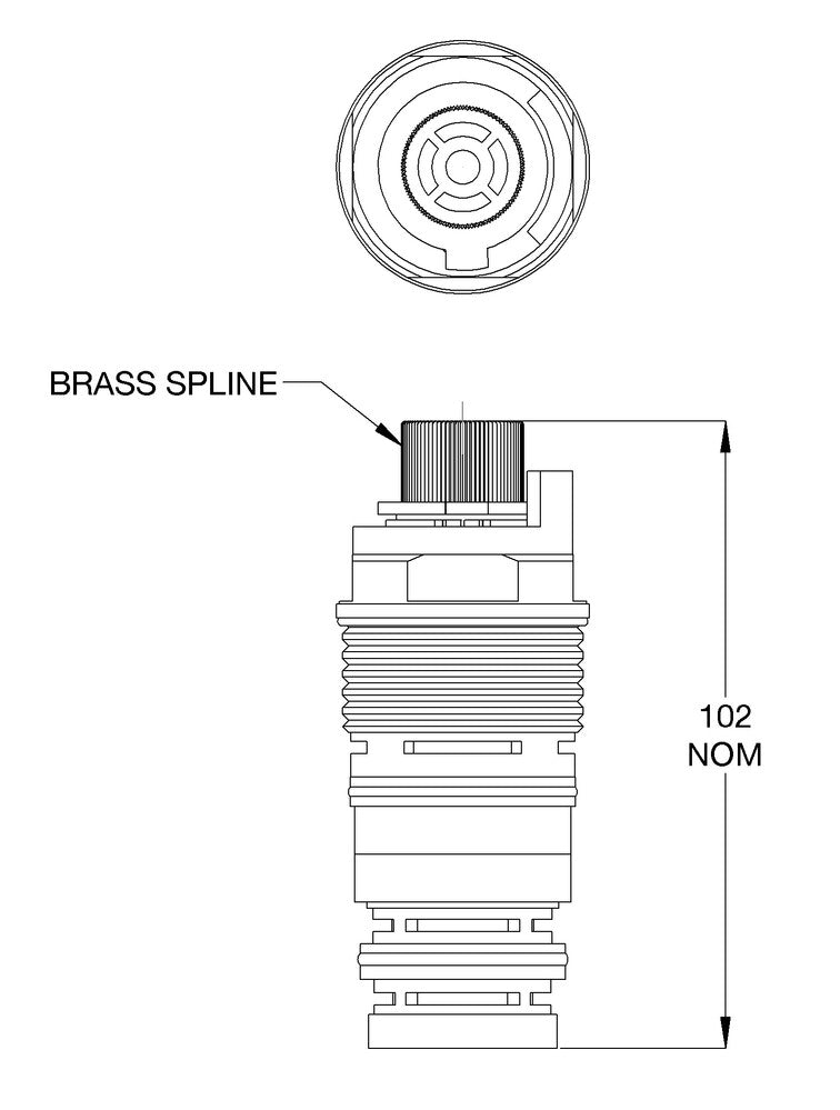 CliniMix® Lead Safe™ CP-BS Thermostatic Cartridge Assembly for Progressive Mixer