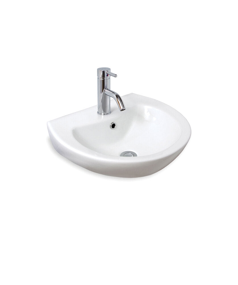 GalvinAssist® 500mm Wall Mount Basin, 1 TH with Overflow