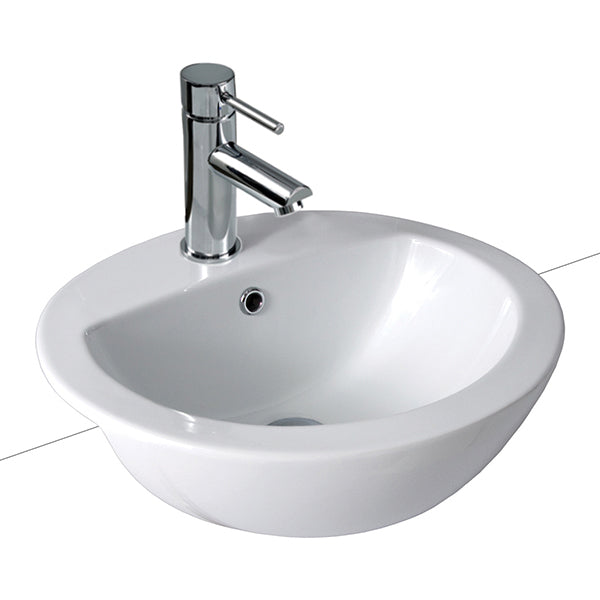 GalvinAssist® Semi Recessed Basin, 500mm 1 TH with Overflow