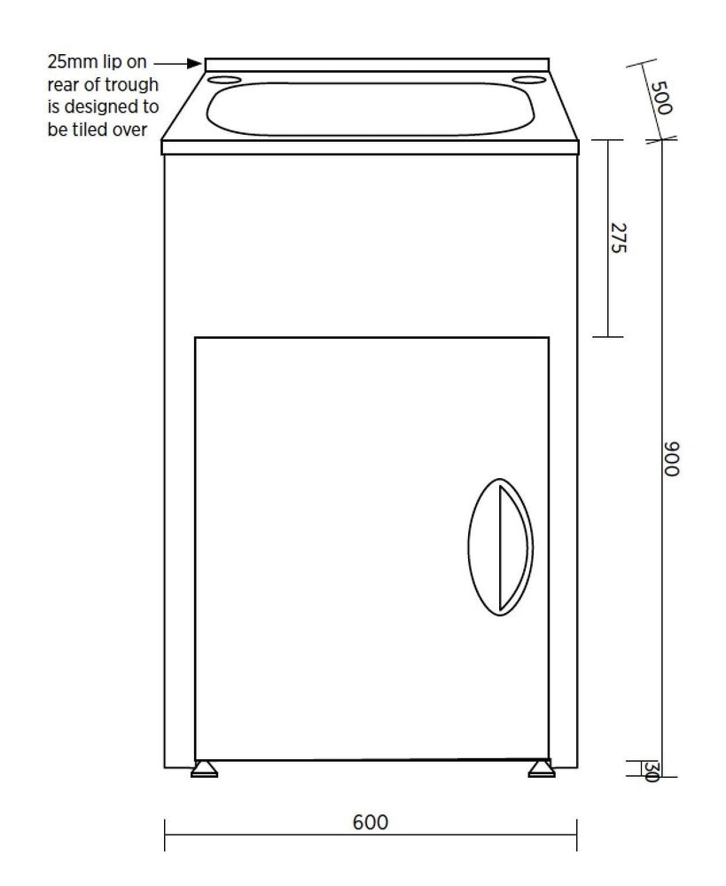 GalvinAssist® Freestanding Laundry Tub