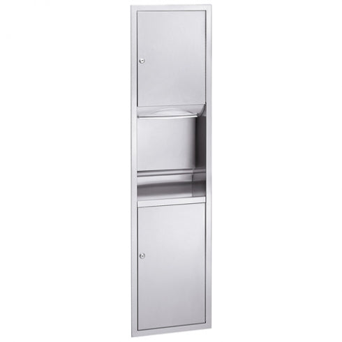 Retro Series Surface Mounted Towel and Waste Receptacle Stainless Steel
