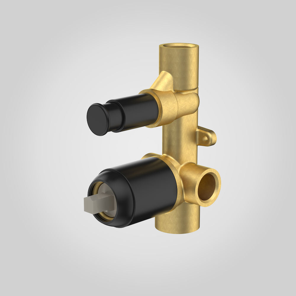 Luna Bath/Shower Mixer with Diverter Body Kit Black