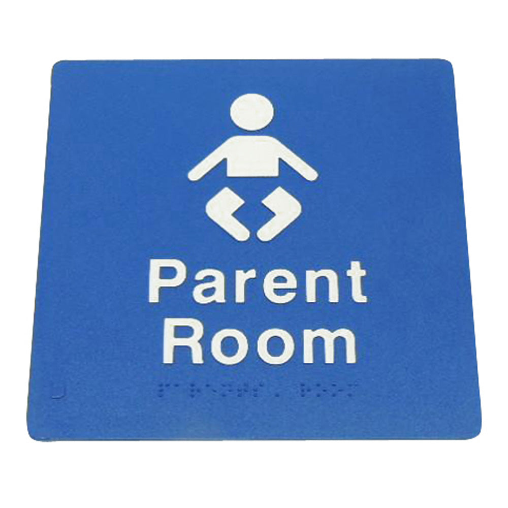 Parent Room Braille Sign Blue