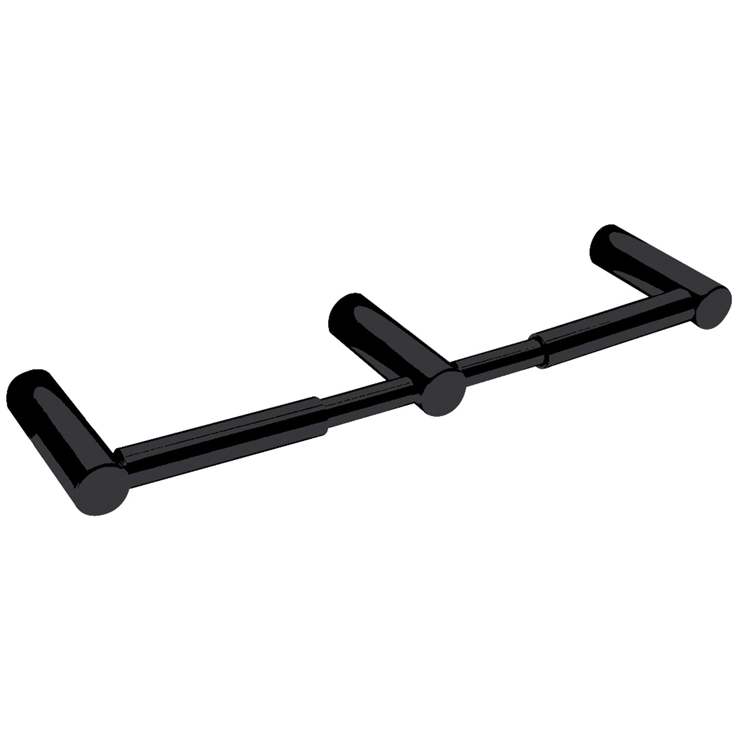 Regent Black Double Toilet Roll Holder 270mm W x 75mm D