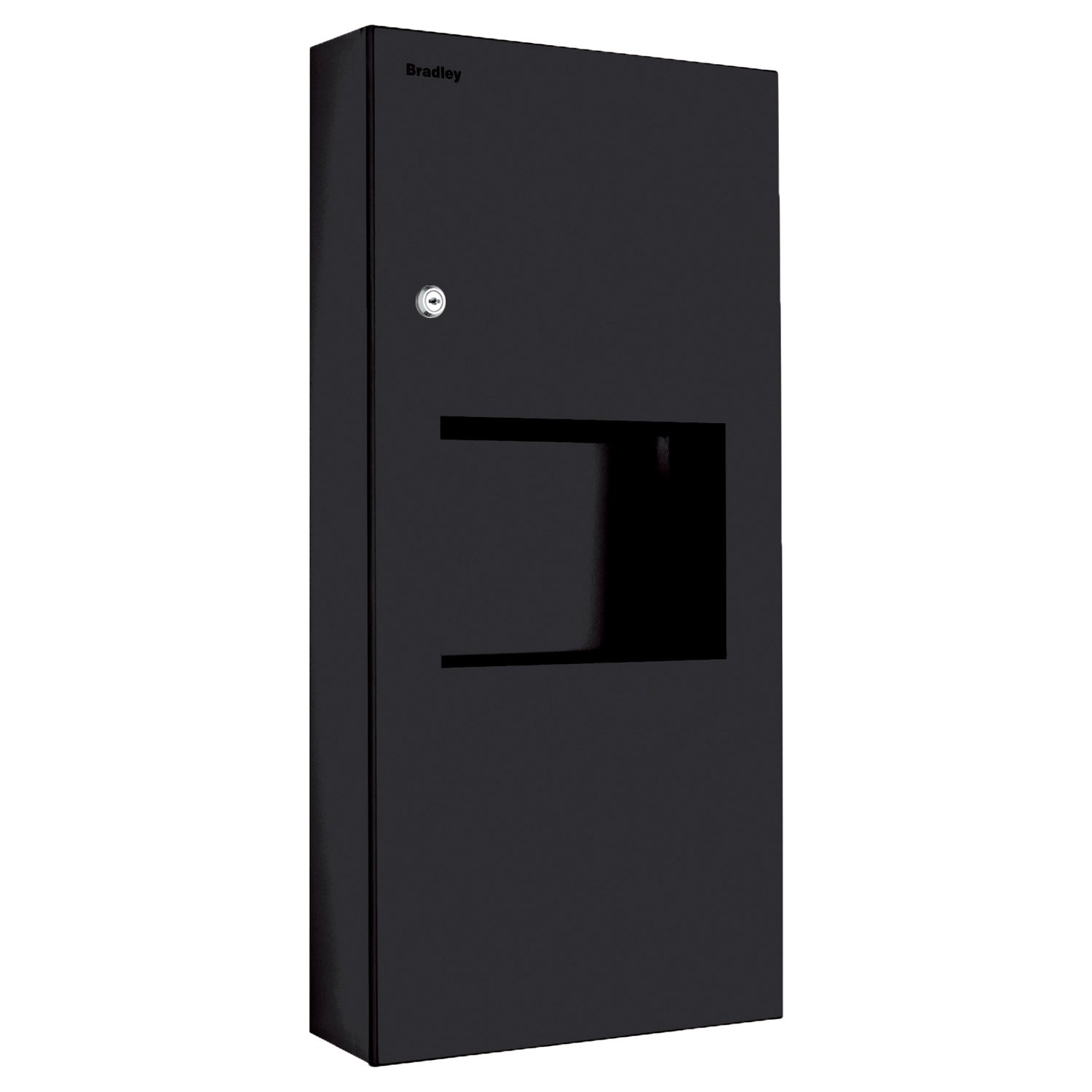 Combination 2 in 1 Unit Surface Mounted Towel and Waste Receptacle Matte Black