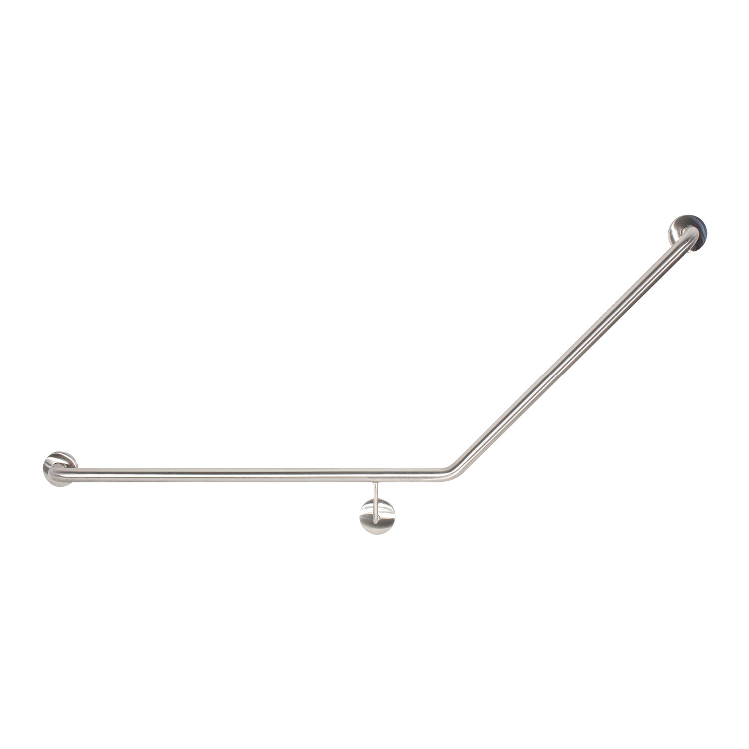 32mm Toilet Grab Rail 45 Degree LH 870mm x 700mm
