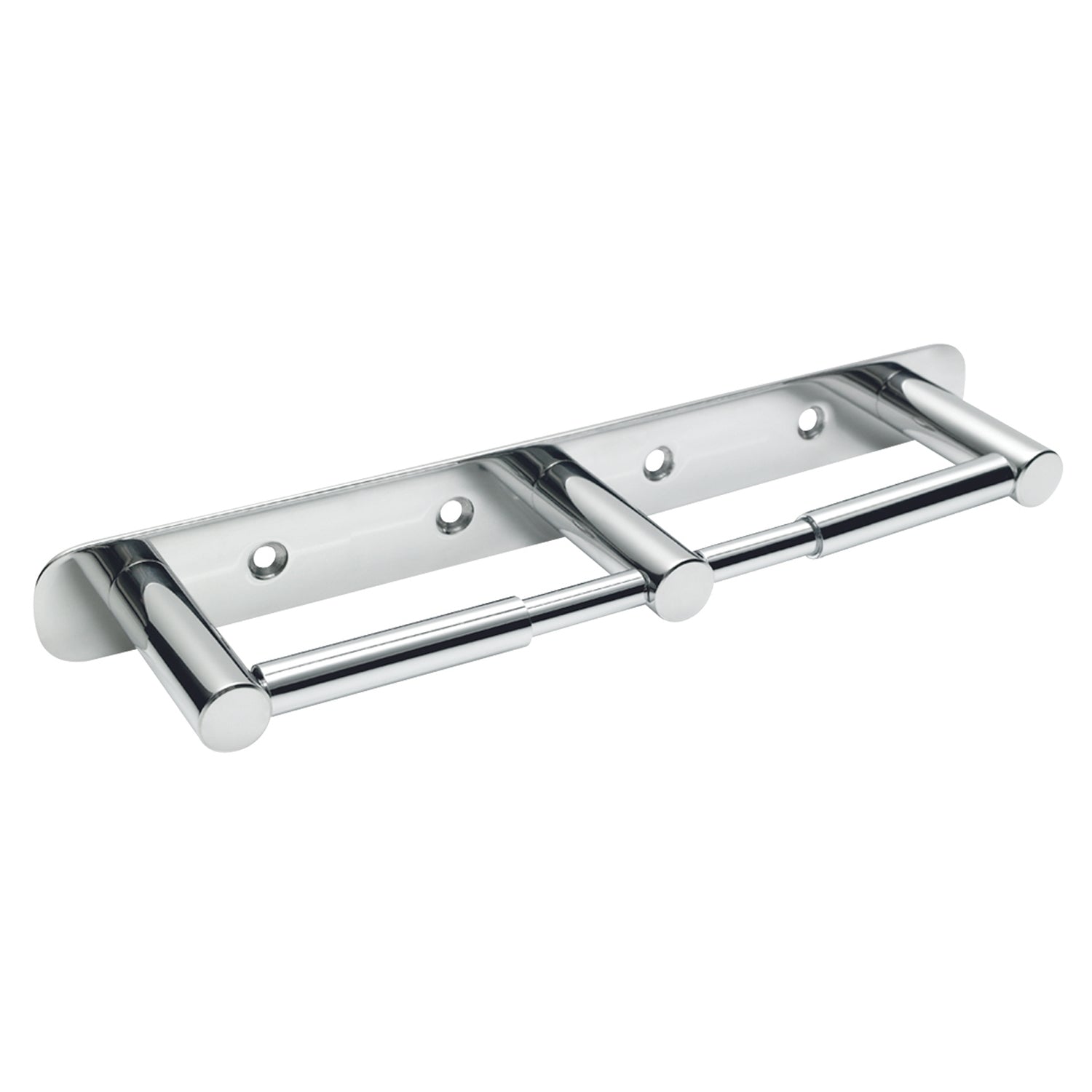 Regent Double Toilet Roll Holder With Backplate 270mm W x 75mm D