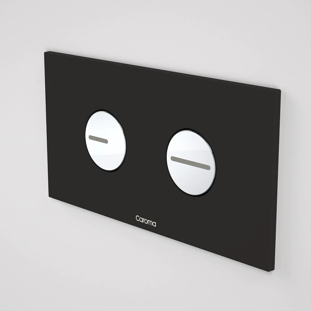 Invisi Series II® Round Dual Flush Plate & Buttons (Plastic) Black