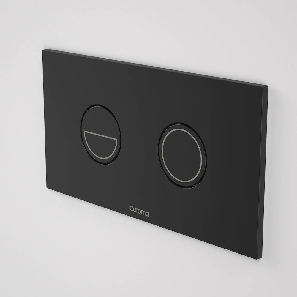 Invisi Series II® Round Dual Flush Plate & Buttons (Metal) - Matte Black