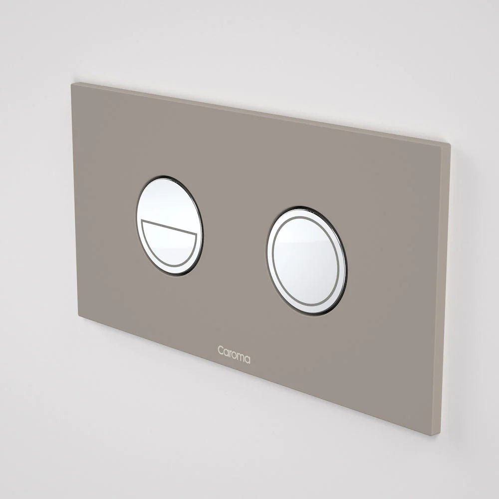 Invisi Series II® Round Dual Flush Plate & Buttons (Metal) Mid Grey