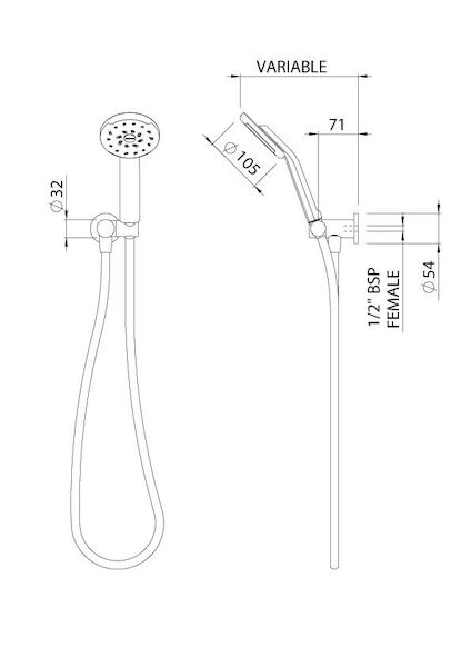 KIRI HAND SHOWER SATINJET GRAPHITE