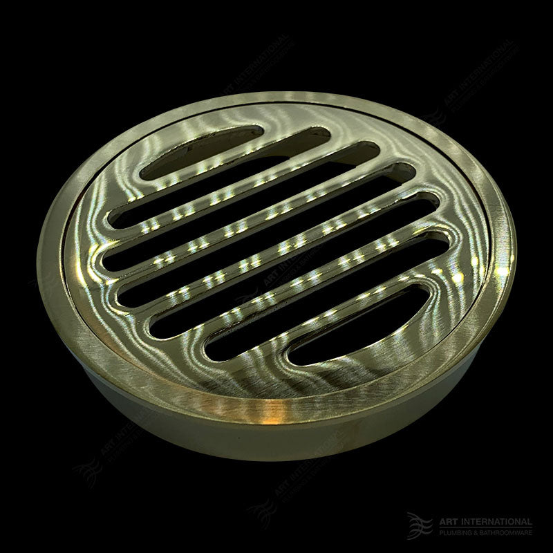 Brass Round Push In Floor Wastes