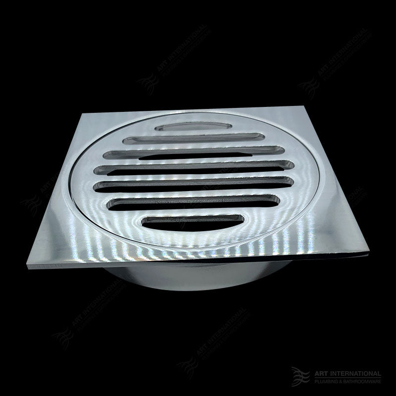 Brass Square Push In Floor Wastes