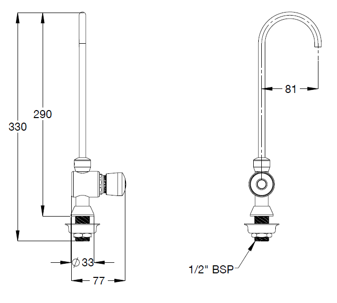 Ezy-Drink® CP-BS Lead Safe™ Hob Mounted Bottle Filler Tap - MI (RI)