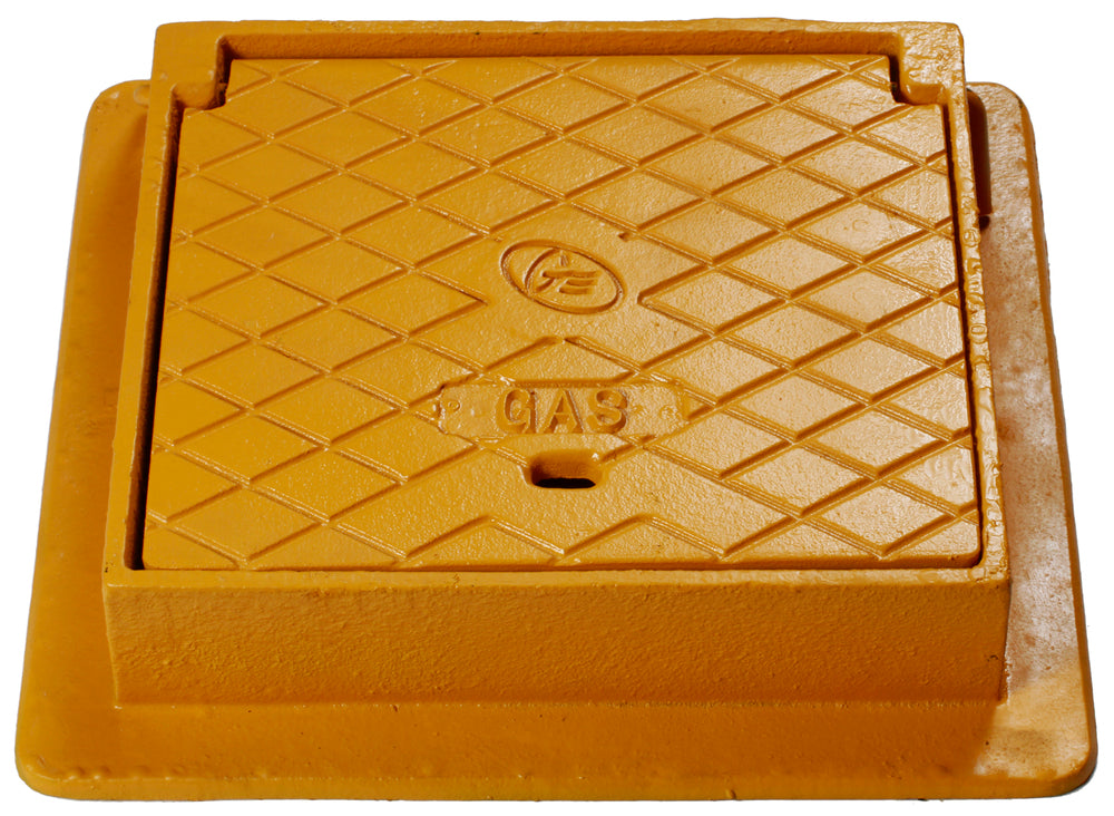 CI Meter Box (Gas) 300x350 (Hinged) - Yellow