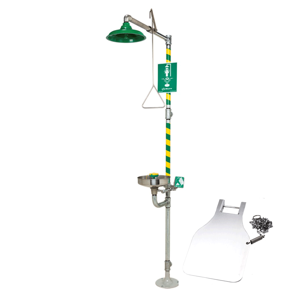 GalvinSafe® Free Standing Combi Shower, AXION® MSR ABS Eye/Face Wash, Hand & Foot Act (HAWS)