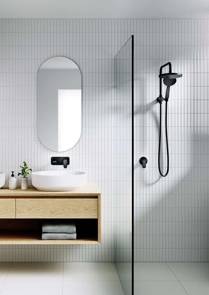 Krome Short Twin Shower System (Matte Black)