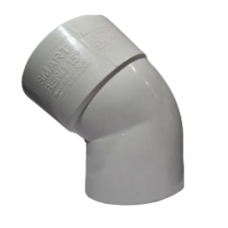 DWV Smart Bend 100mm x 45° MF x 15° Right Hand or Left Hand