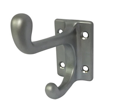 Double Coat Hook in Satin Chrome Plate